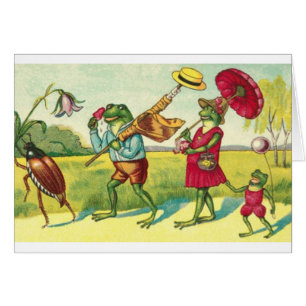 Vintage - Frog Family Summer Outing,