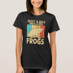 Vintage Frog For Boys Kids Men Cute Frog Toad T-Shirt