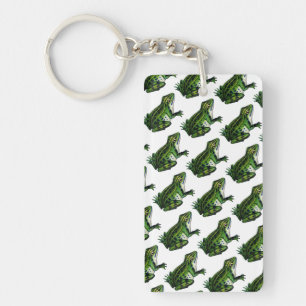 Vintage Frog Illustration Image Key Ring