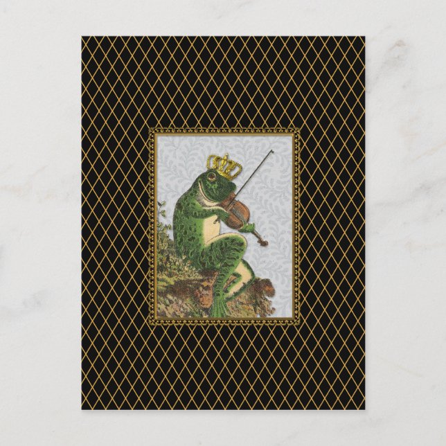 Vintage Frog Prince Charming Postcard (Front)