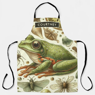 Vintage Frog Seamless Watercolor Apron