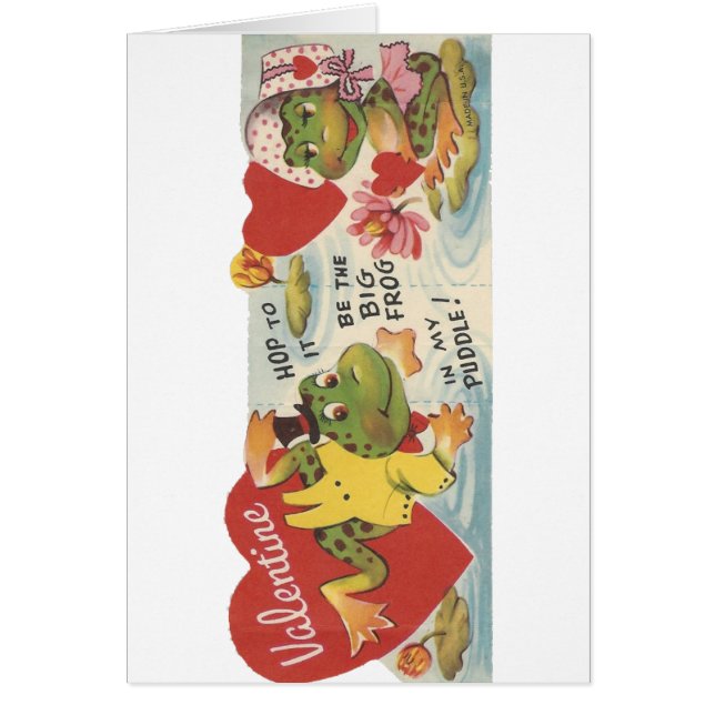 Vintage Frogs Valentine (Front)
