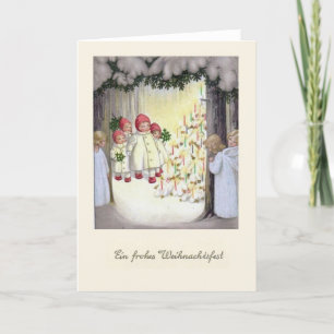 Vintage Frohe Weihnachten Christmas card