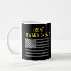 Vintage Front Towards Enemy Military Quote Front T Coffee Mug