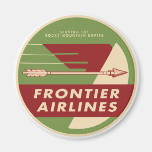 Vintage Frontier Airlines Logo Magnet