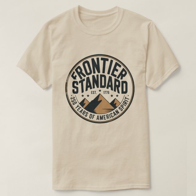 Vintage Frontier Standard Circular Mountains  T-Shirt (Design Front)