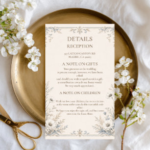 Vintage Frosted Botanical Enclosure Card