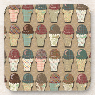Vintage Frosty Cones Pattern Coaster