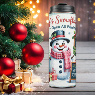 Vintage Frosty's Snowflake Cafe Thermal Tumbler
