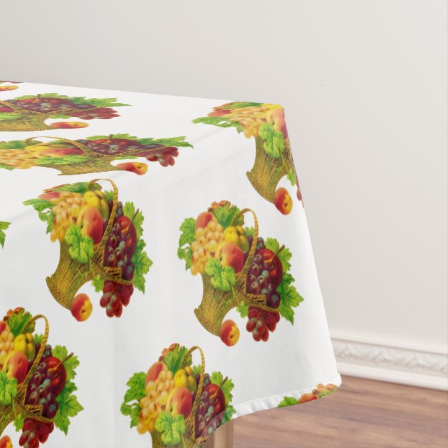 Vintage Fruit Basket pattern Tablecloth (In Situ)