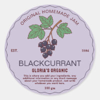 Vintage Fruit Blackcurrant Jam Homemade Product