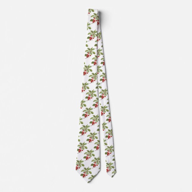 Vintage Fruit Cherry Food, Cherries by Redoute Tie (Front)