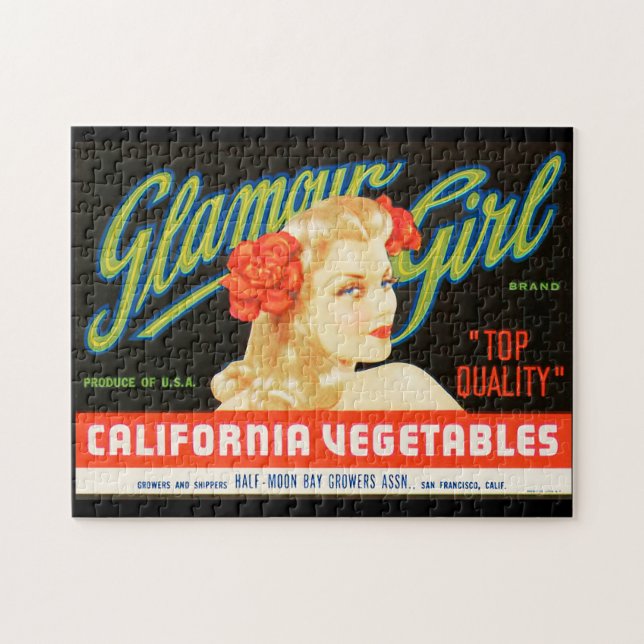 Vintage Fruit Crate Label 2 Jigsaw Puzzle (Horizontal)