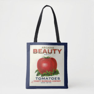 Vintage Fruit Crate Label, Arcadia Beauty Tomatoes Tote Bag