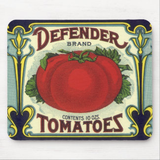 Vintage Fruit Crate Label Art, Defender Tomatoes Mouse Mat