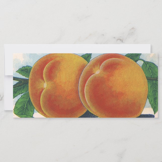 Vintage Fruit Crate Label Art, Georgia Peaches (Front)