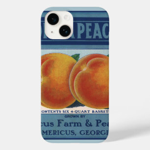 Vintage Fruit Crate Label Art, Georgia Peaches Case-Mate iPhone 14 Case