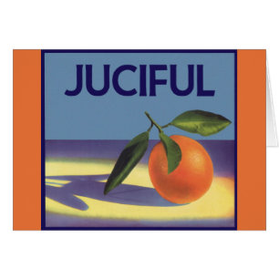 Vintage Fruit Crate Label Art, Juciful Oranges