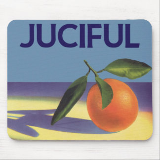 Vintage Fruit Crate Label Art, Juciful Oranges Mouse Mat