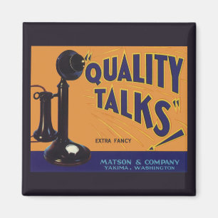 Vintage Fruit Crate Label Art, Old Fashioned Phone Magnet