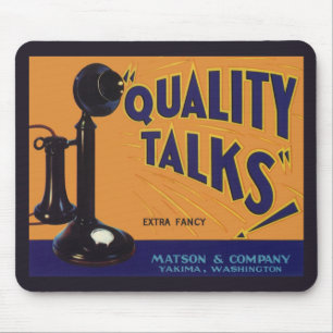 Vintage Fruit Crate Label Art, Old Fashioned Phone Mouse Mat