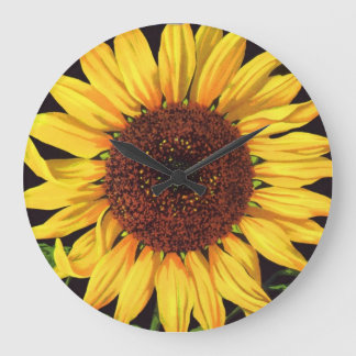 Vintage Fruit Crate Label Art Orangedale Sunflower Large Clock