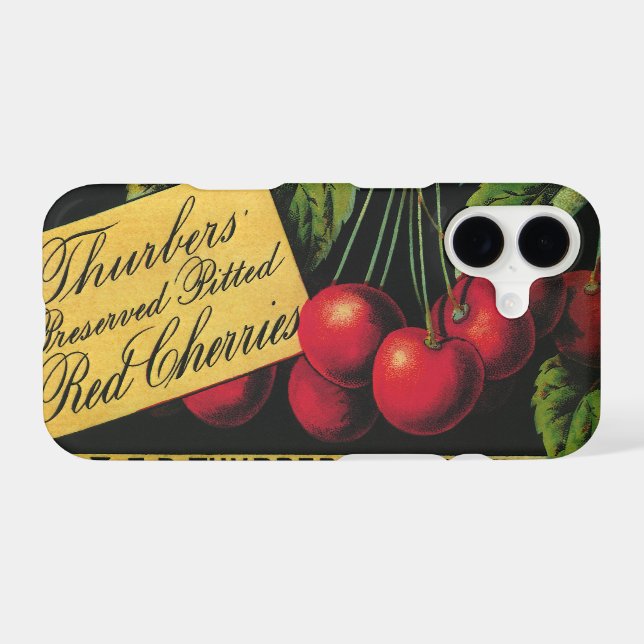 Vintage Fruit Crate Label Art, Thurber Cherries (Back (Horizontal))