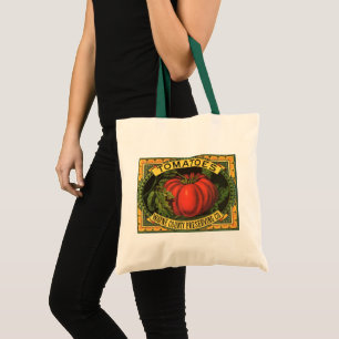 Vintage Fruit Crate Label Art, Wayne Co Tomatoes Tote Bag