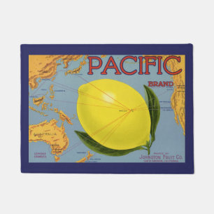 Vintage Fruit Crate Label Doormat