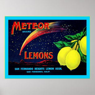 Vintage Fruit Crate Label Poster