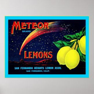 Vintage Fruit Crate Label Poster