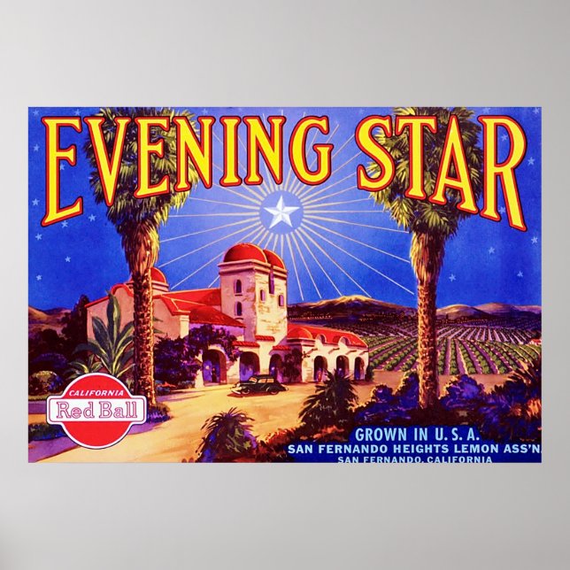 Vintage Fruit Crate Label Poster (Front)