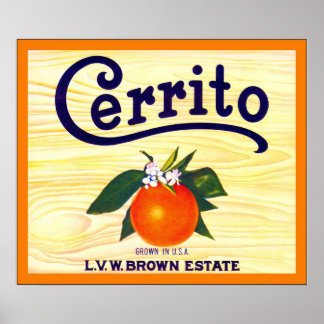 Vintage Fruit Crate Label Poster