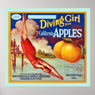 Vintage Fruit Crate Label Poster