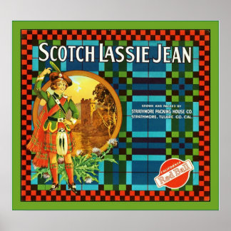 Vintage Fruit Crate Label Poster