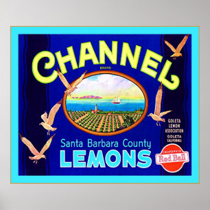 Vintage Fruit Crate Label Poster
