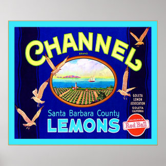 Vintage Fruit Crate Label Poster