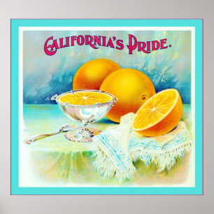 Vintage Fruit Crate Label Poster