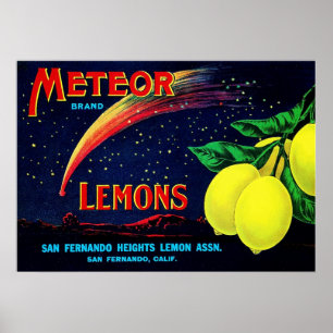 Vintage Fruit Crate Label Poster