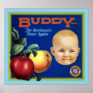 Vintage Fruit Crate Label Poster
