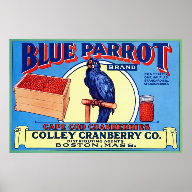 Vintage Fruit Crate Label Poster (Front)