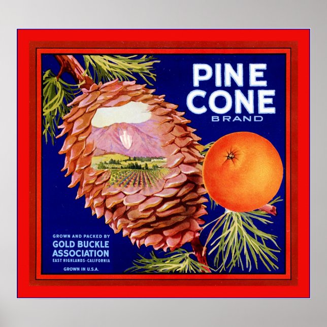 Vintage Fruit Crate Label Poster (Front)