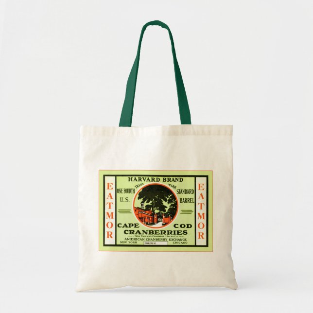 Vintage Fruit Crate Label Tote Bag (Front)