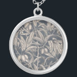 Vintage Fruit & Floral I Silver Plated Necklace<br><div class="desc">Floral</div>