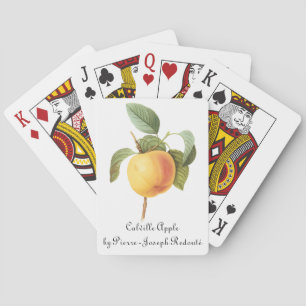 Vintage Fruit Food, Calville Apple by Redoute Playing Cards