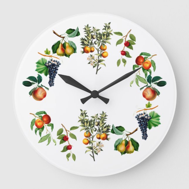 Vintage Fruit Large Clock (Front)