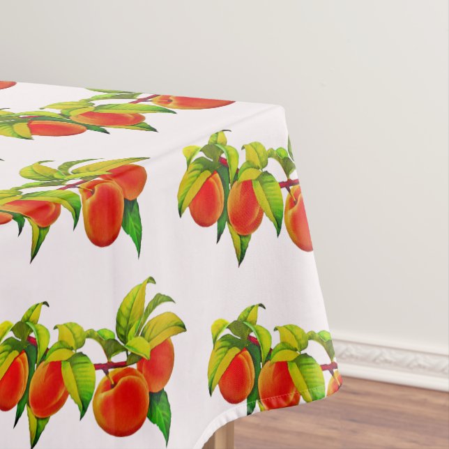 Vintage Fruit on Vine Peaches Apricots Tablecloth (In Situ)