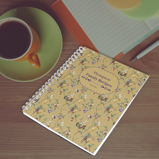 Vintage Fruit Pattern Recipe Notebook (Creator Uploaded)