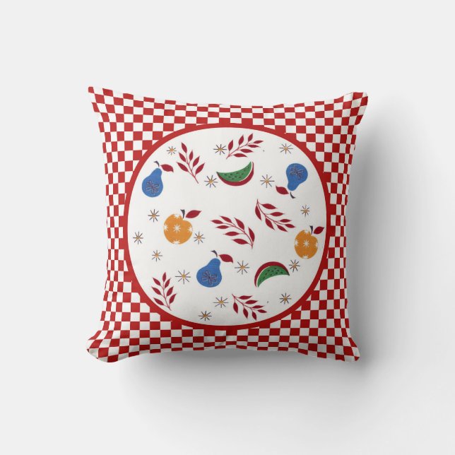 Vintage Fruit Pillow (Front)