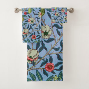 Vintage Fruit Pomegranate Ornament Illustration Bath Towel Set
